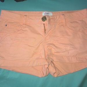 bright orange shorts